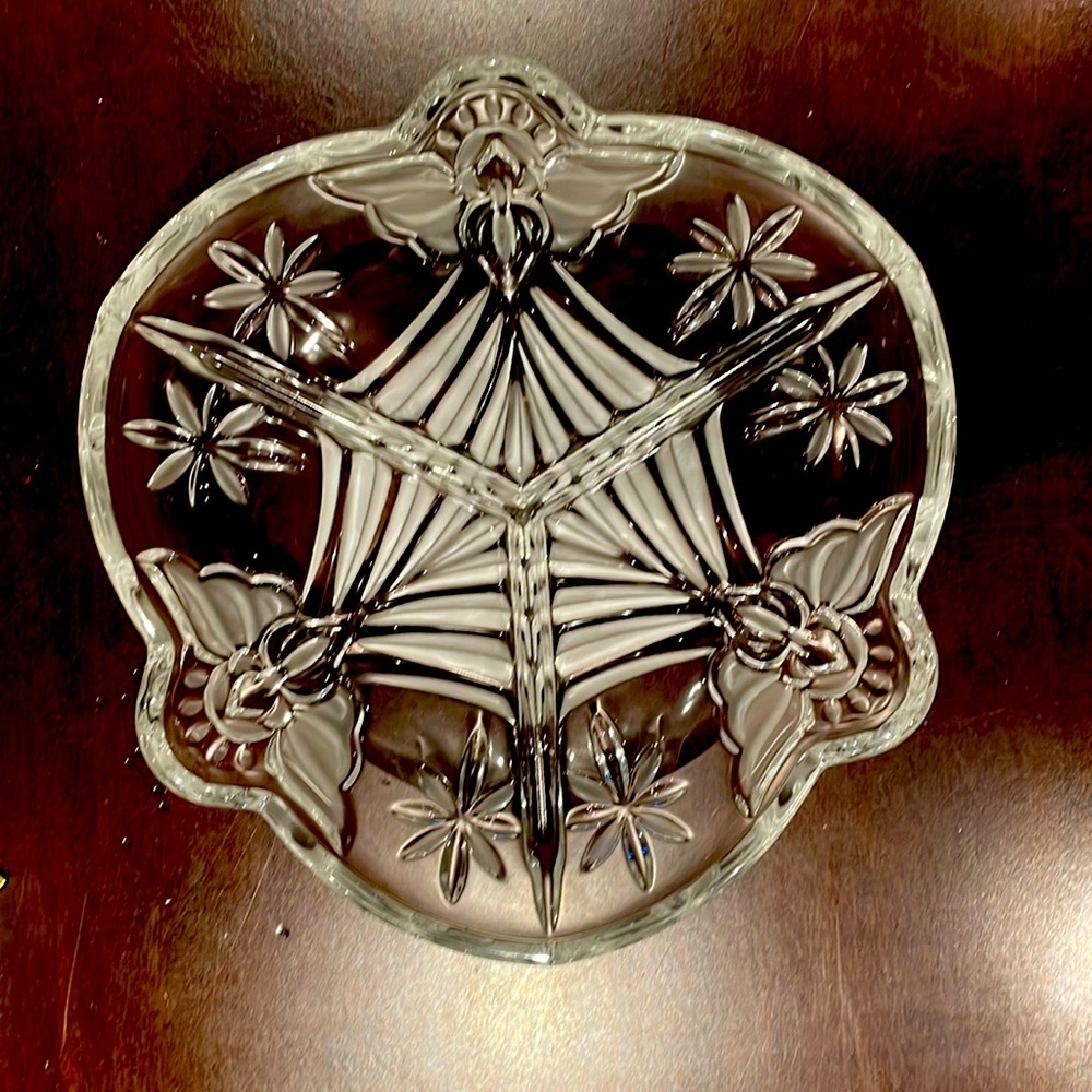 Gorham Angels of Peace 8” Divided Relish Dish